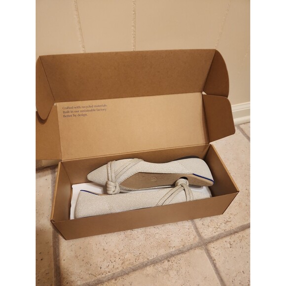 Rothy's "The Knot Point II" Flats in "Diamond Metallic" Silver Size 10.5 - Picture 12 of 12